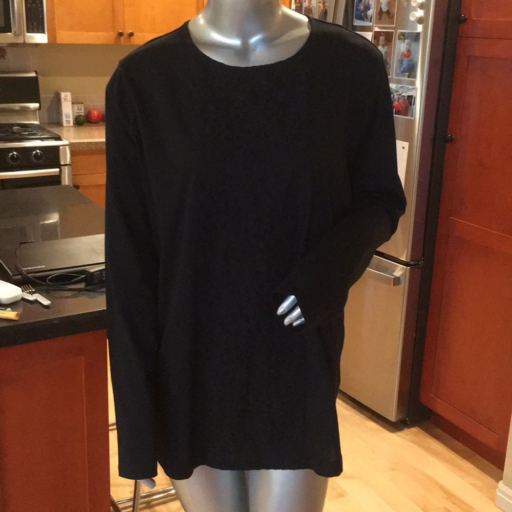 LRL Lauren Ralph Lauren lace detail cotton lon…